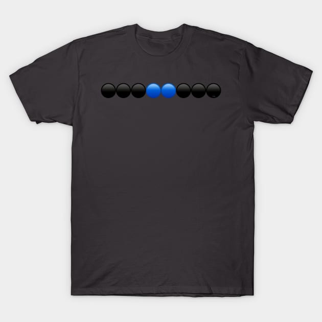 Thin Blue Line Emoji's T-Shirt by Ten20Designs